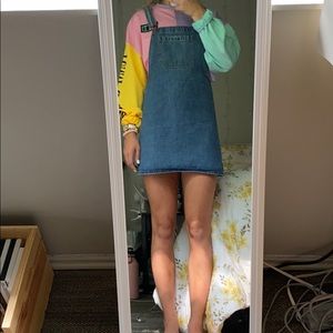 Denim overall dress